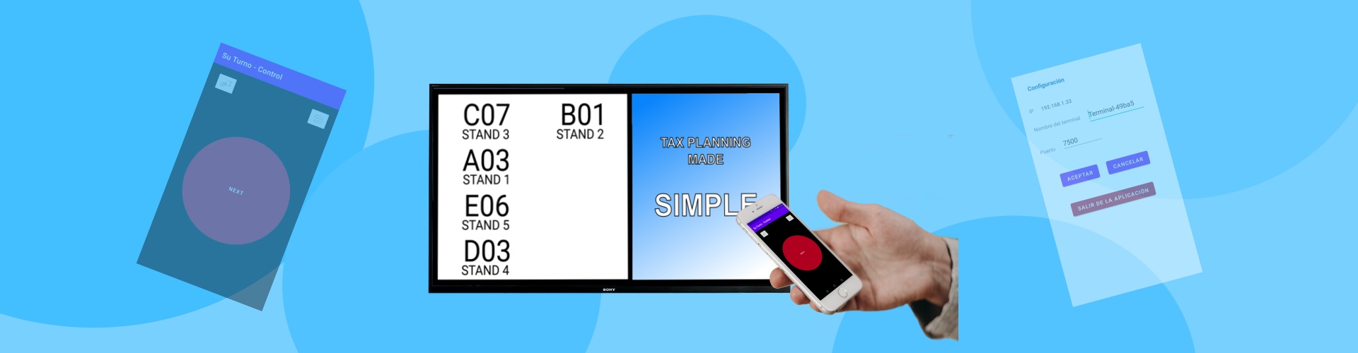 SuTurn-o. Turn-o-matic system with integrated digital signage